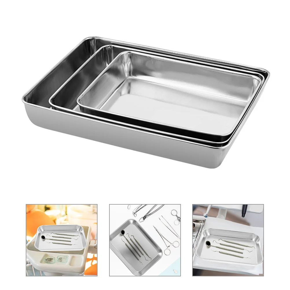 3 Pcs Stainless Steel Tray Serving Dish Baking Trays Service Plate Pallet Storage Dessert for Food Dining Table Decor
3 Pcs Stainless Steel Tray Serving Dish Baking Trays Service Plate Pallet Storage Dessert for Food Dining Table Decor