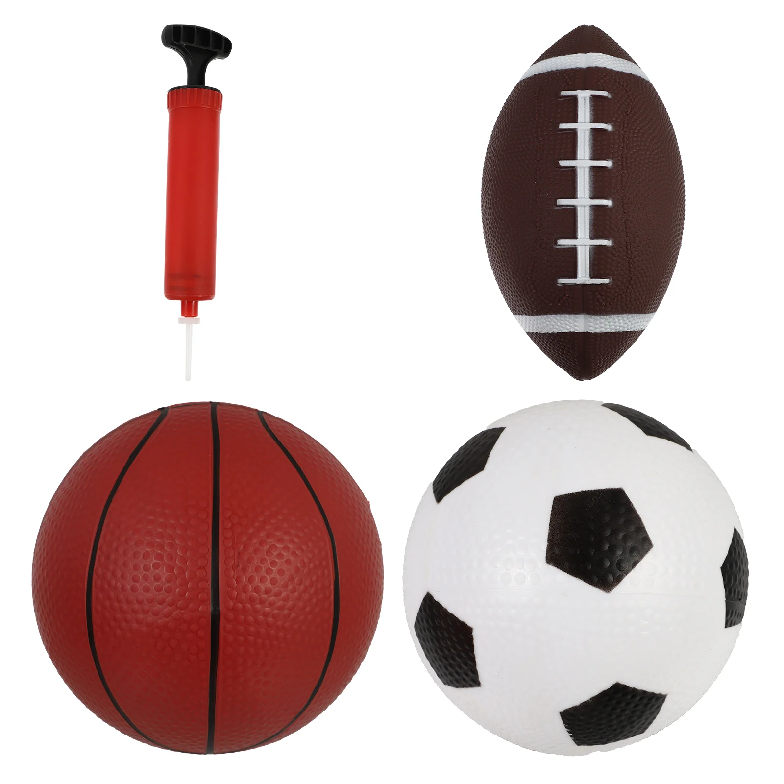 1 Set/ 3pcs and Basketball Soccer with Pump 
1 Set/ 3pcs and Basketball Soccer with Pump