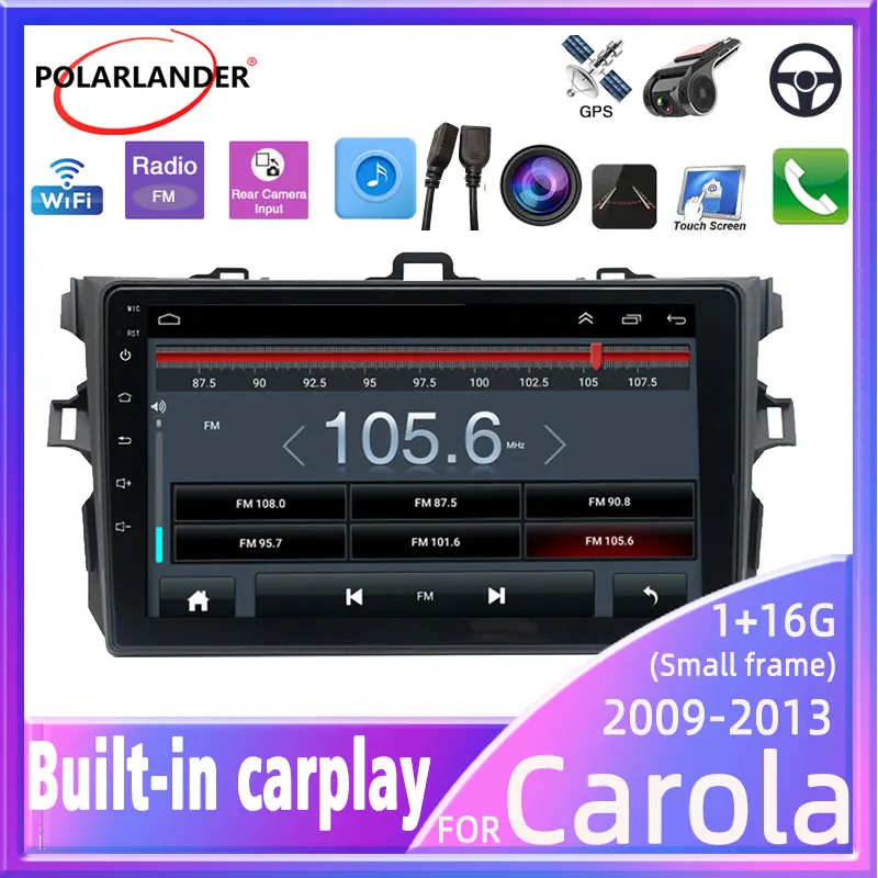 Multimedia Video BT HD 9'' Stereo WIFI 2 Din GPS Android 10 Car Radio MirrorLink Built-in Carplay For Toyota Corolla 2009-2013
Multimedia Video BT HD 9'' Stereo WIFI 2 Din GPS Android 10 Car Radio MirrorLink Built-in Carplay For Toyota Corolla 2009-2013