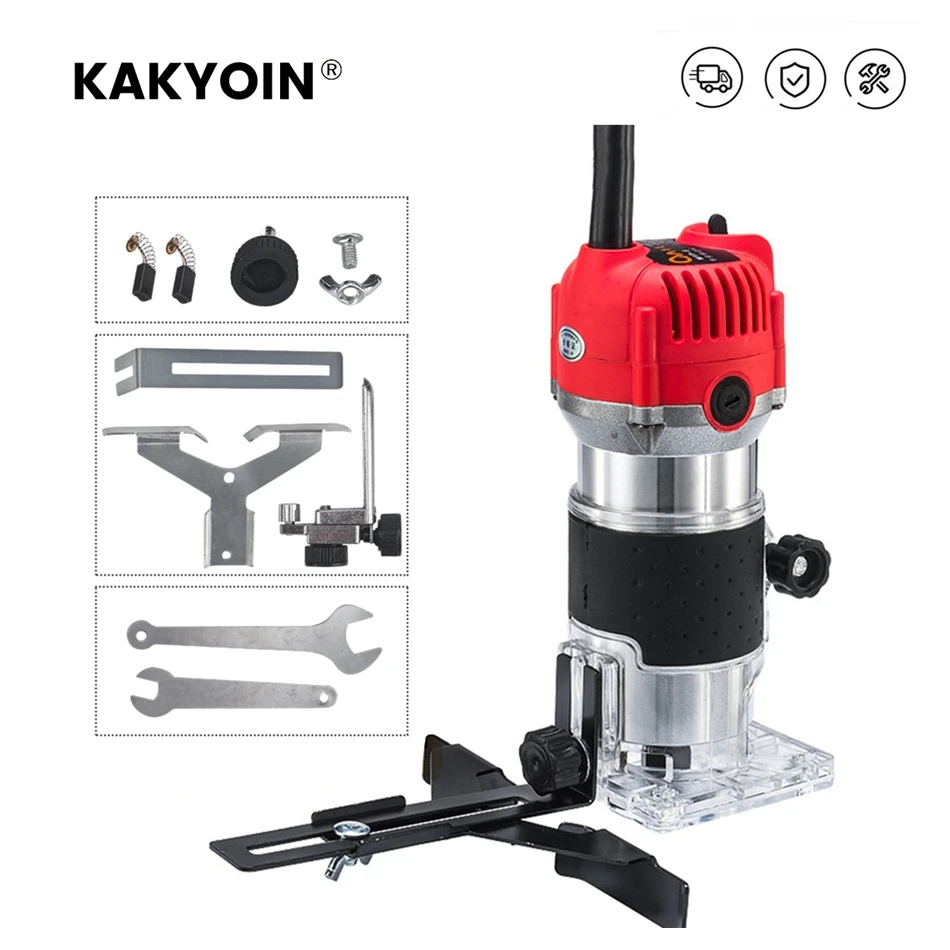 

KAKYOIN 800W Electric Trimmer Woodworking Electric Trimmer 30000rpm Hand Carving Wood Router Engraving Slotting Trimming Machine