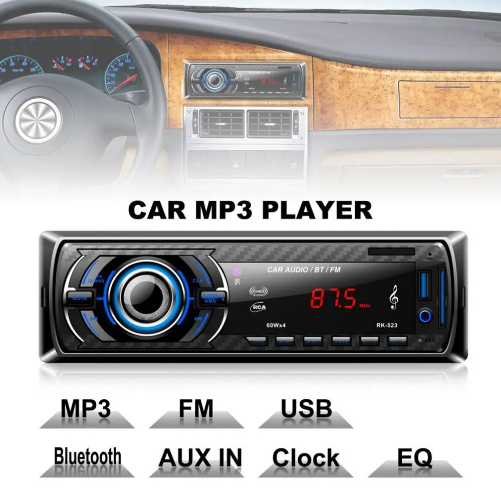 

FM/USB/AUX Стерео Встроенная приборная панель аудио Хост Bluetooth Встраиваемая аудиосистема Автомагнитола автомобильный mp3-плеер