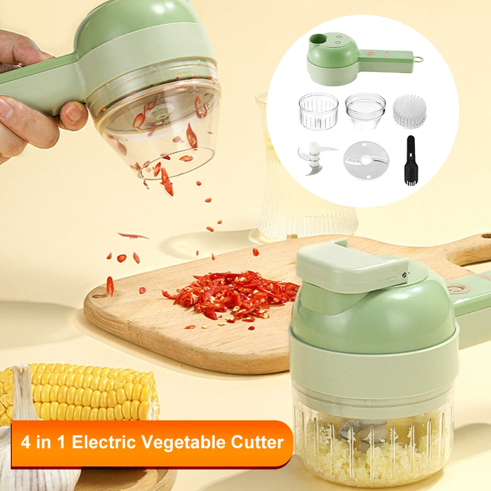 Masher 4 In1 Multifunctional Electric Vegetable Cutter Slicer Garlic Mud Masher Chopper Cutting Pressing Mixer Food Slice USB
Masher 4 In1 Multifunctional Electric Vegetable Cutter Slicer Garlic Mud Masher Chopper Cutting Pressing Mixer Food Slice USB