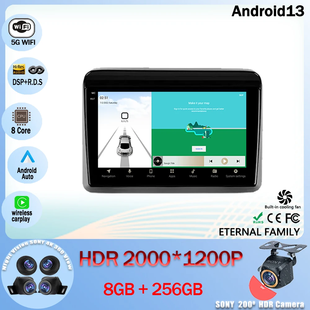 

Автомагнитола на Android 13 для Suzuki Ertiga 2018-2020, мультимедийный видеоплеер с навигацией, GPS, Wi-Fi, BT, 4G, без DVD, ЦП 2DIN, HDR