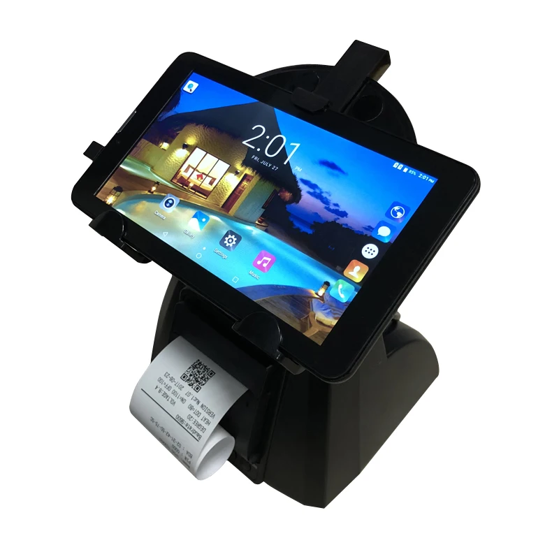 

7 -11 inch Android portable pos tablet stand holder all in one pos machine with printer 58mm thermal TC2200E for cash register