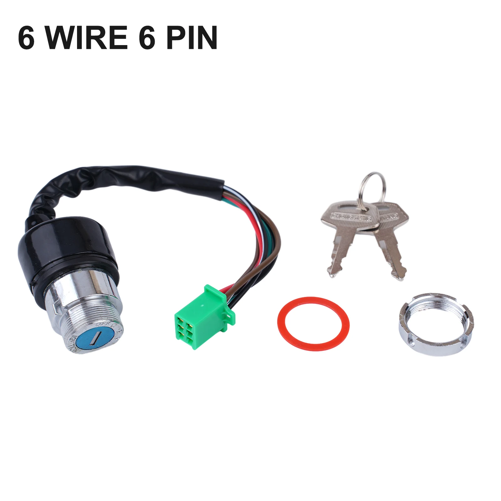 6 Wire Universal Motorcycle Ignition Key Switch 2 Keys Set/kit 50CC 90CC 110CC 125cc Engine Kill Switch RED Wire
6 Wire Universal Motorcycle Ignition Key Switch 2 Keys Set/kit 50CC 90CC 110CC 125cc Engine Kill Switch RED Wire
