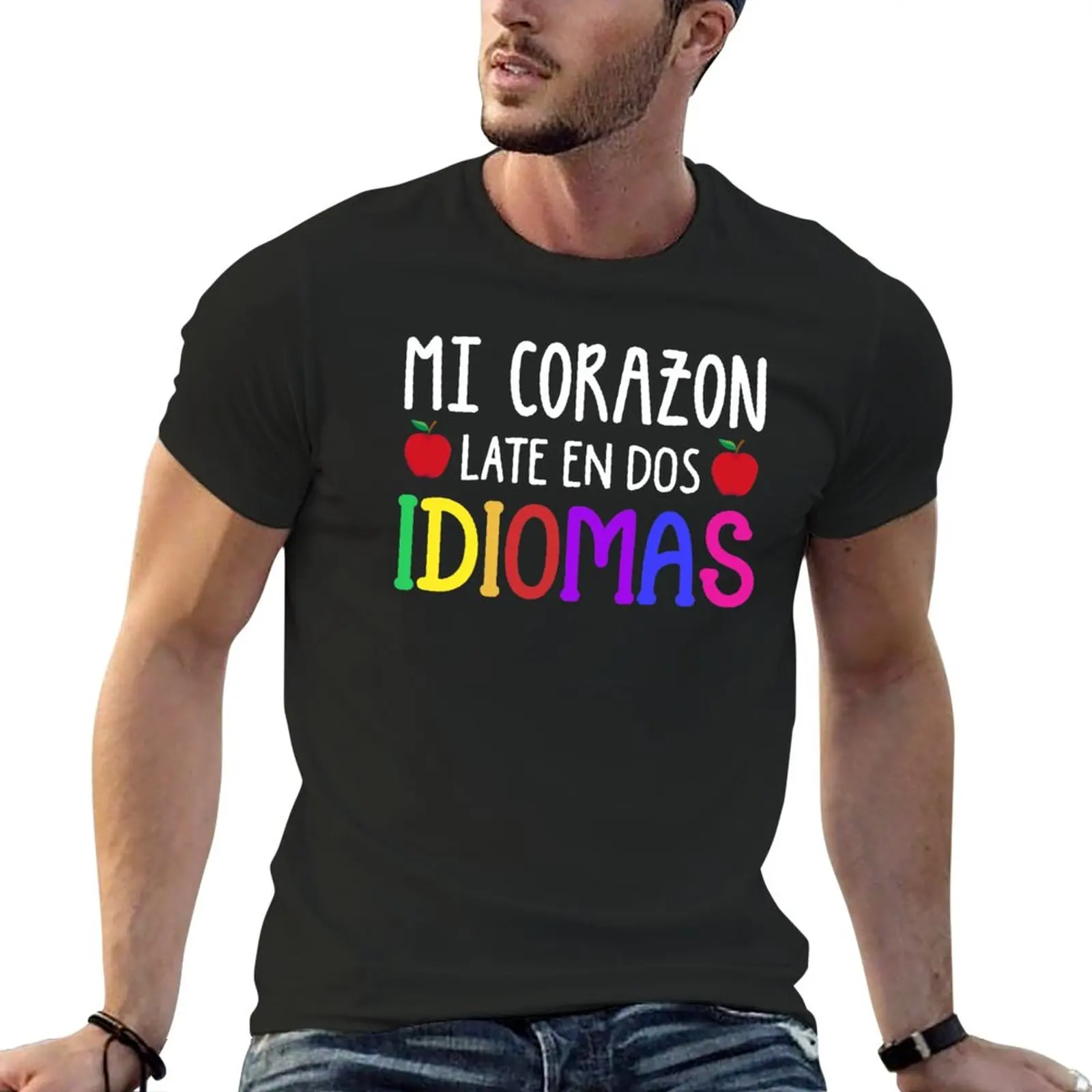 Bilingual Spanish Teacher Mi Corazon Late En Dos Idiomas T-Shirt boys animal print shirt mens t shirts
Bilingual Spanish Teacher Mi Corazon Late En Dos Idiomas T-Shirt boys animal print shirt mens t shirts