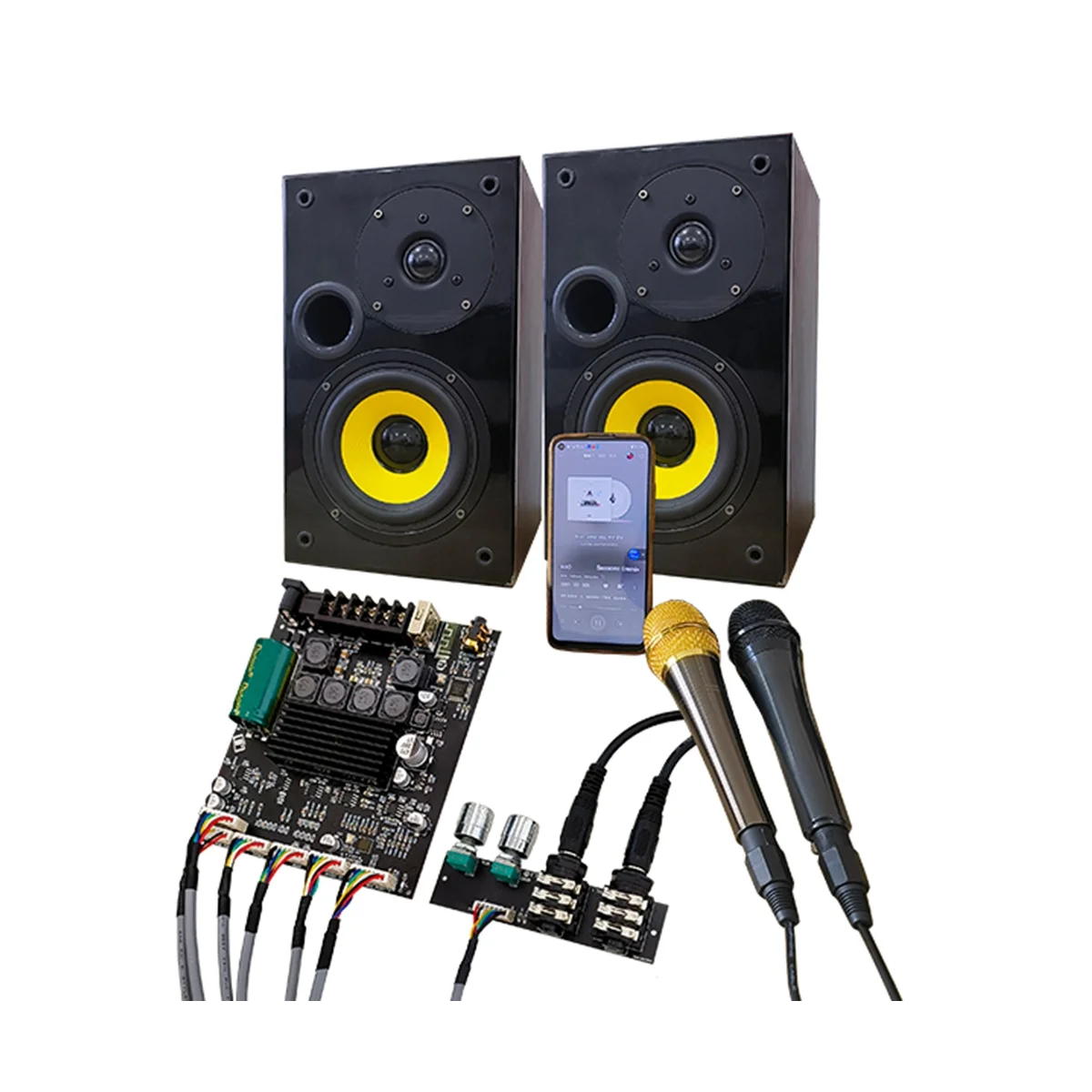 -AM100F Lead Type KTV Microphone 2.1 Channel Bluetooth Power Amplifier Board 50+50+100W
-AM100F Lead Type KTV Microphone 2.1 Channel Bluetooth Power Amplifier Board 50+50+100W