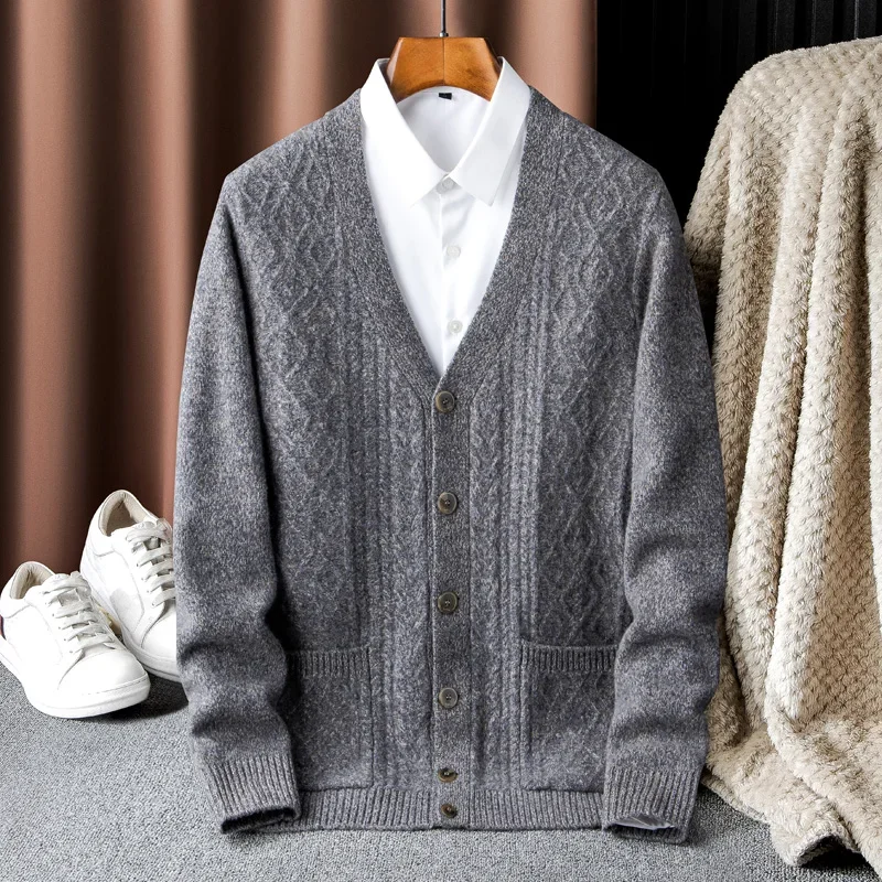 new arrival high quality 100% Cashmere Sweater Men's Large Thick Needle Knitted Double Strand Cardigan Thickened Coat size S-6XL
new arrival high quality 100% Cashmere Sweater Men's Large Thick Needle Knitted Double Strand Cardigan Thickened Coat size S-6XL