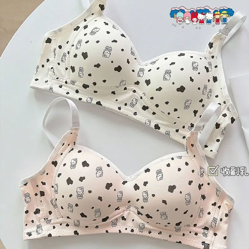 New Hello Kitty Kawaii Sanrio Anime Underwear Creative Cute Cartoon Thin Without Steel Rims Small Chest Gathered Girls Bra
New Hello Kitty Kawaii Sanrio Anime Underwear Creative Cute Cartoon Thin Without Steel Rims Small Chest Gathered Girls Bra