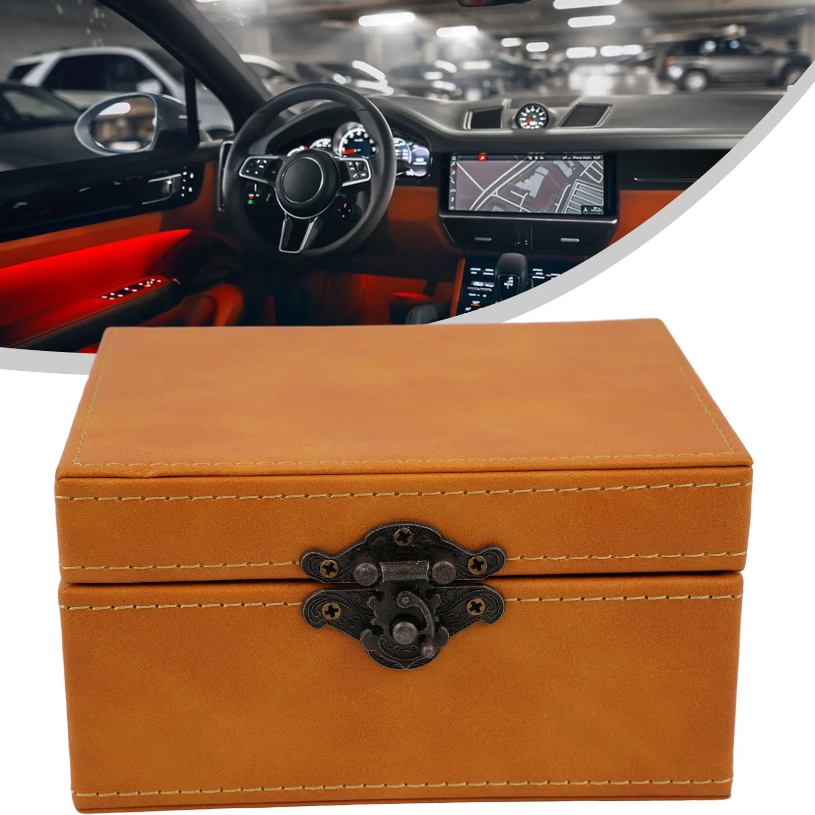 1x Car Key Signal Blocker Box Anti Theft Blocking Pouch Security Defense 12.5x 10x 6.5cm Brown Signal Shield Box Interior Parts
1x Car Key Signal Blocker Box Anti Theft Blocking Pouch Security Defense 12.5x 10x 6.5cm Brown Signal Shield Box Interior Parts