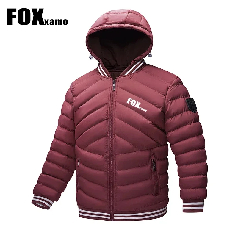 

Foxxamo Winter Cycling Jacket Men 40D Waterproof Film Warm Casual Hooded Cotton-padded Classic Outdoor Sports Coats Men Clothing