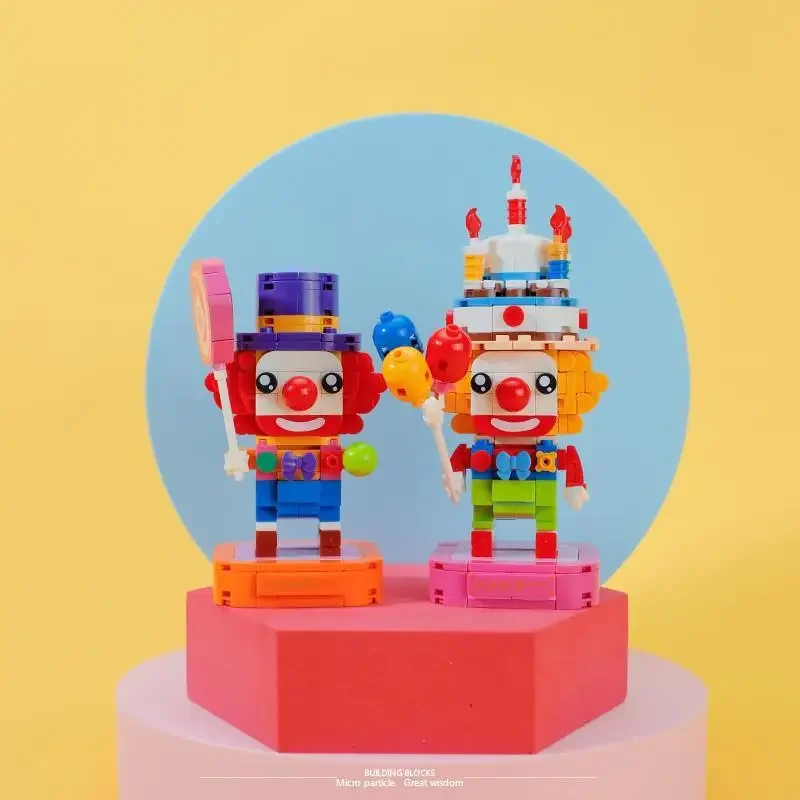 

Circus Clown Building Blocks Classic Amusement Park Character Assembly Model Bricks Children's Educational Toys Christmas Gifts