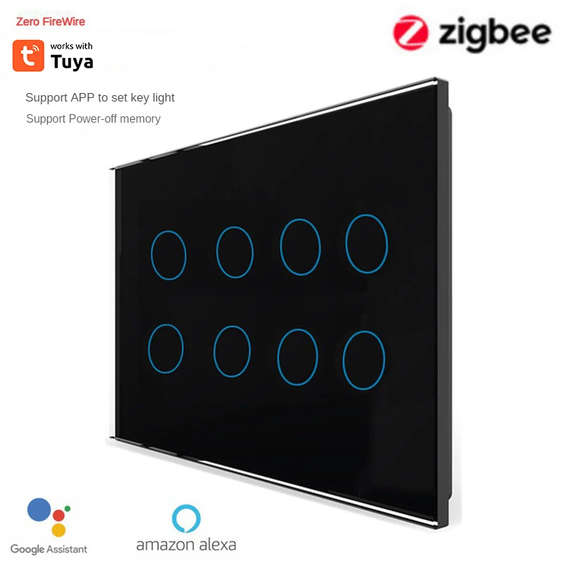 Smart Panel Wall Switch Pc Flame-retardant Material Stylish Modern Design Multi-control Association Wireless Connection Com Tip
Smart Panel Wall Switch Pc Flame-retardant Material Stylish Modern Design Multi-control Association Wireless Connection Com Tip