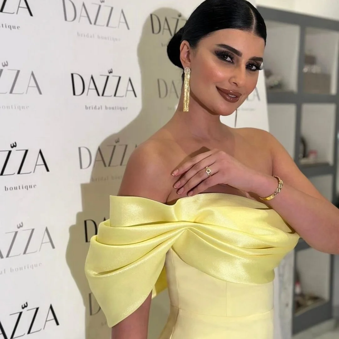 Sansa Yellow Off The Shoulder Shoulder Strapless Prom Dresses Backless فساتين للمناسبات الخاصة Ankle-Length vestidos de festa 11 S47a8bc996f8e4cb5a494e2cd2714e60cd