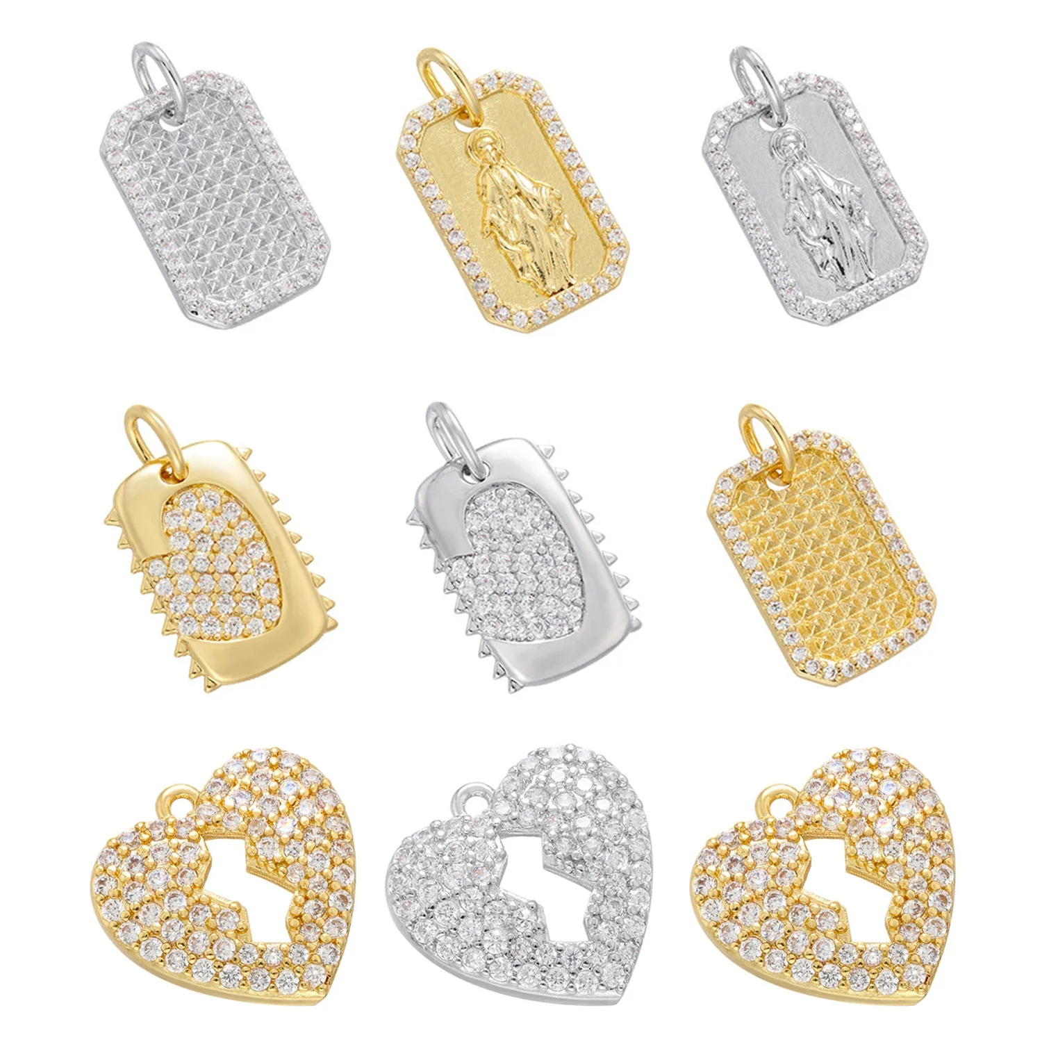 Metal Pendant for Handmade Supplies Hollow Heart Cubic Geometry Charms Women Jewelry Making Findings DIY Necklace Accessories
Metal Pendant for Handmade Supplies Hollow Heart Cubic Geometry Charms Women Jewelry Making Findings DIY Necklace Accessories