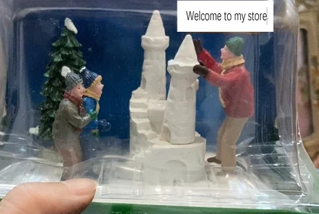 

Resin figure mental psychological sand table game box court therapy making a snow castle