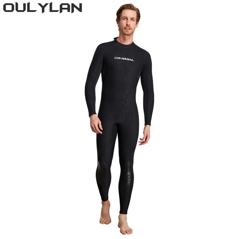 

Oulylan Women Men Long-sleeved Diving Suit Scuba Spearfishing Surfing Warm Swimsuit Equipment 3mm Neoprene Wetsuit One-piece