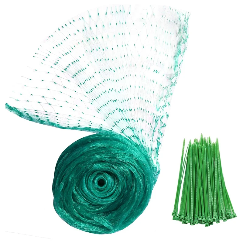 Garden Bird Netting, 13 X 26 Ft Reusable Nylon Garden Netting- Fruit Tree Netting Protect Plants And 50 Pcs Plant Ties
Garden Bird Netting, 13 X 26 Ft Reusable Nylon Garden Netting- Fruit Tree Netting Protect Plants And 50 Pcs Plant Ties