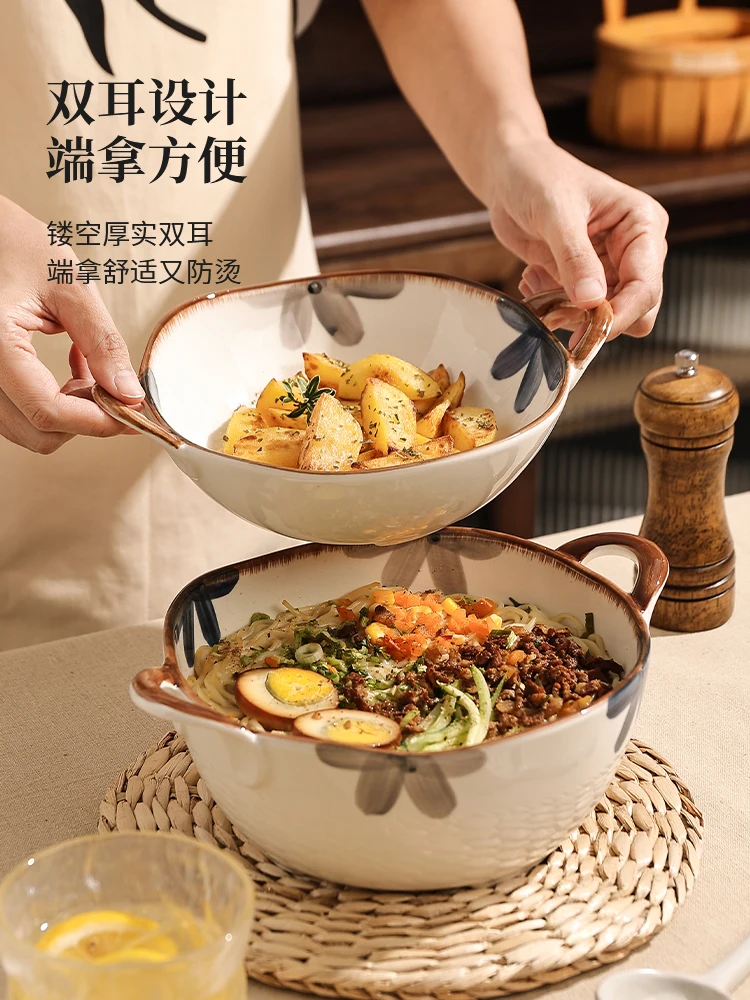 Binaural bowl high appearance level ceramic creative anti-scalding household net red Ramen bowl soup bowl tableware
Binaural bowl high appearance level ceramic creative anti-scalding household net red Ramen bowl soup bowl tableware