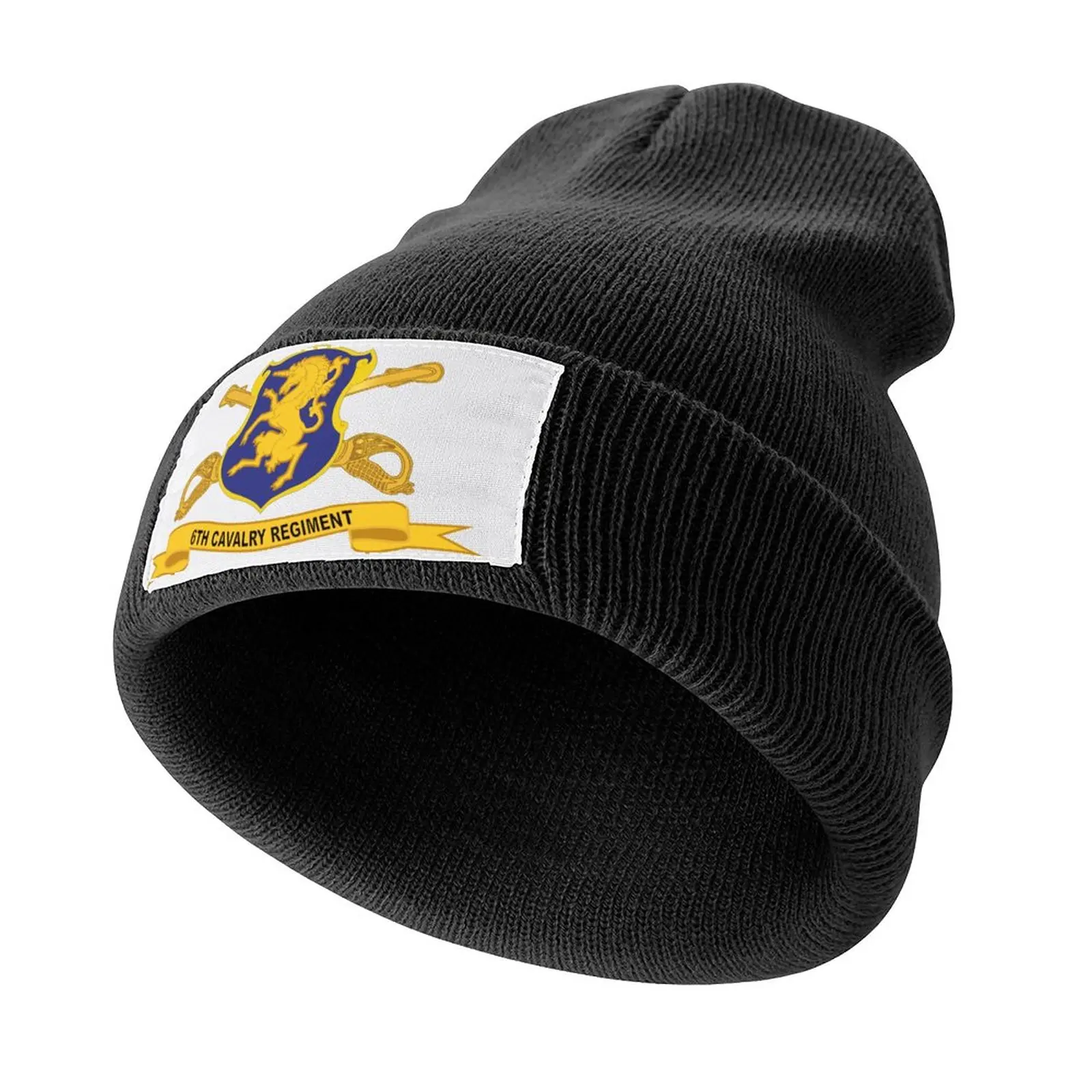 

Army - 6th Cavalry Regiment w Br - Ribbon Knitted Hat custom hats Custom Cap New Hat Cap For Women Men's