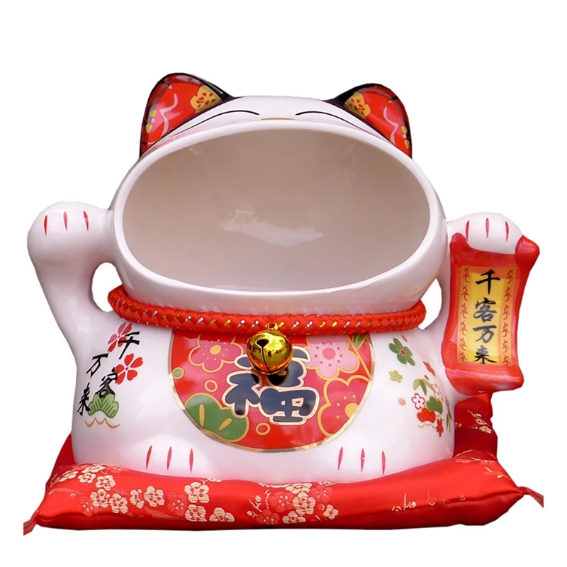 AT14 Fortune Cat Storage Snack Jar Piggy Bank For Attract Wealth And Good Luck Happy Cat With Waving Arm Ceramic Lucky Cat
AT14 Fortune Cat Storage Snack Jar Piggy Bank For Attract Wealth And Good Luck Happy Cat With Waving Arm Ceramic Lucky Cat