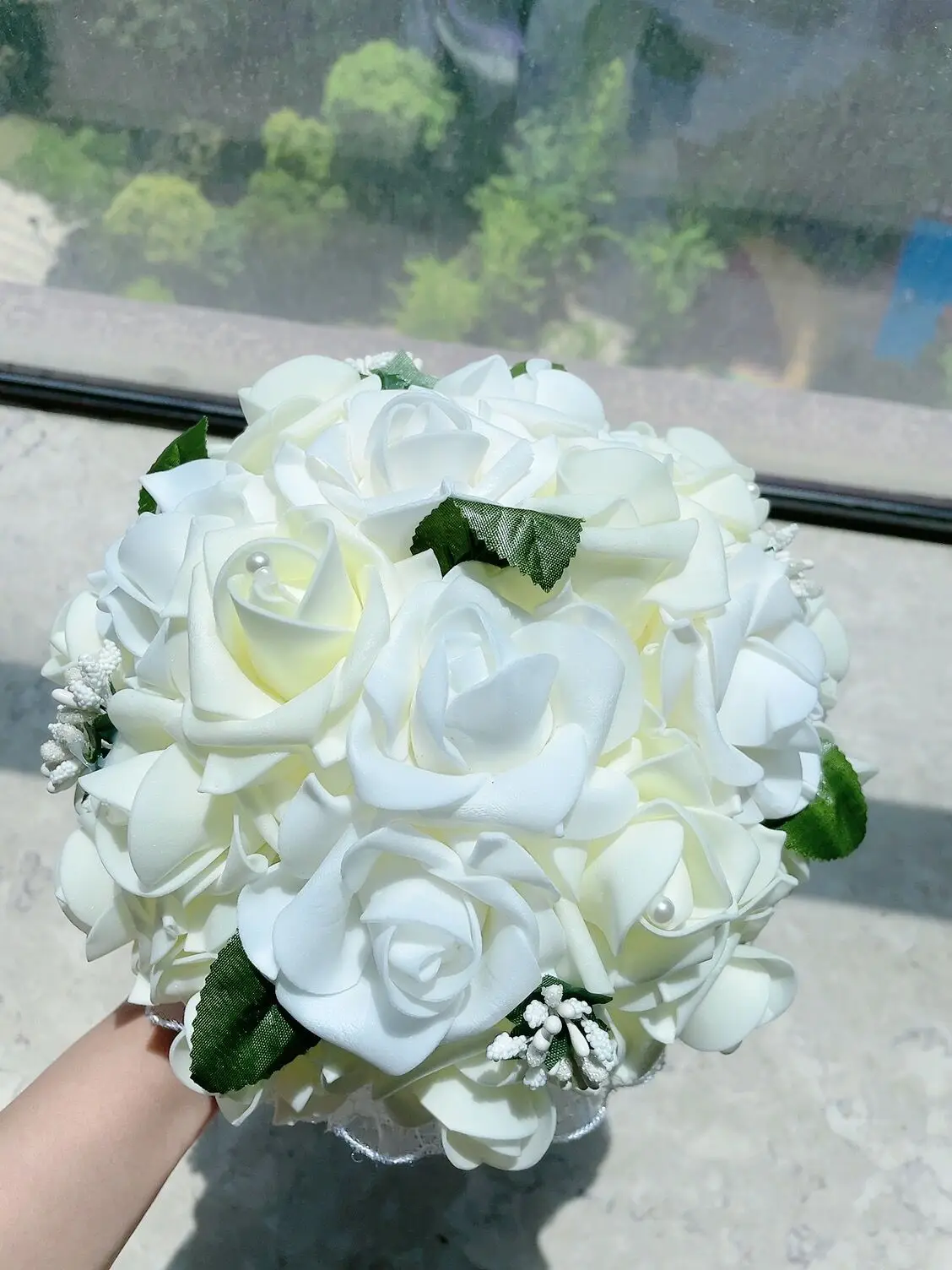 

Ayзабия Романтика PE Роза Подружка невесты свадебные цветы розы свадебный букет лента поддельная