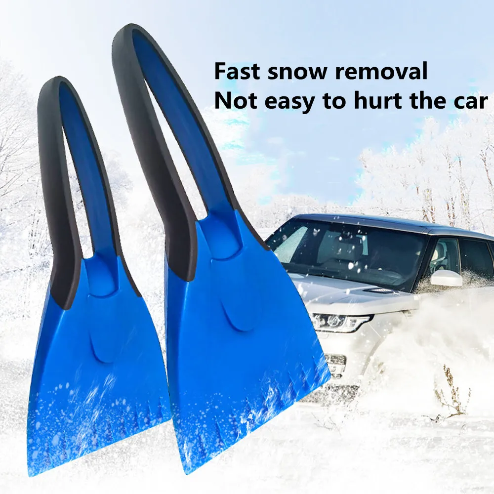 

Автомобильные скребки для льда, щетка для снега, силиконовая Мягкая противоскользящая ручка, автомобильная лопата для снега, зимние аксессуары, синий, красный