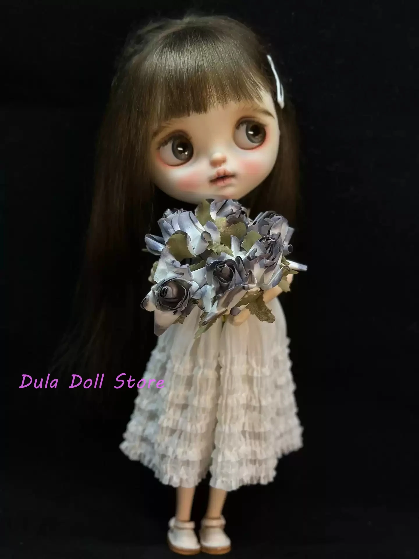 

Dula Doll Clothes Dress Light gray silk slip dress Blythe ob24 ob22 Azone Licca ICY JerryB 1/6 Bjd Doll Accessories