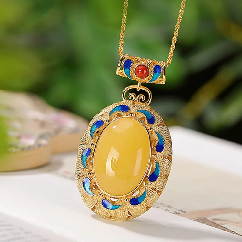 Amber Beeswax Oval Egg Pendant Necklace Female Engagement Accessories Tide 925 Sterling Silver Clavicle Necklace Women Jewelry 20 Mallzona S47badcb4e0ed415ebc15a32a5c335f45d Amber Beeswax Oval Egg Pendant Necklace Female Engagement Accessories Tide 925 Sterling Silver Clavicle Necklace Women Jewelry Mallzona