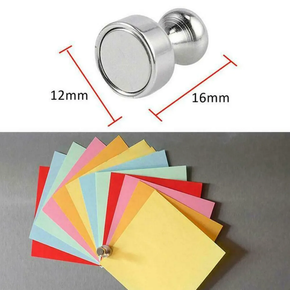 Secure and Reliable Neodymium Magnets, 10x Push Pin Magnets to Hold Curtains, Magnetic Boards, and Decorations
Secure and Reliable Neodymium Magnets, 10x Push Pin Magnets to Hold Curtains, Magnetic Boards, and Decorations