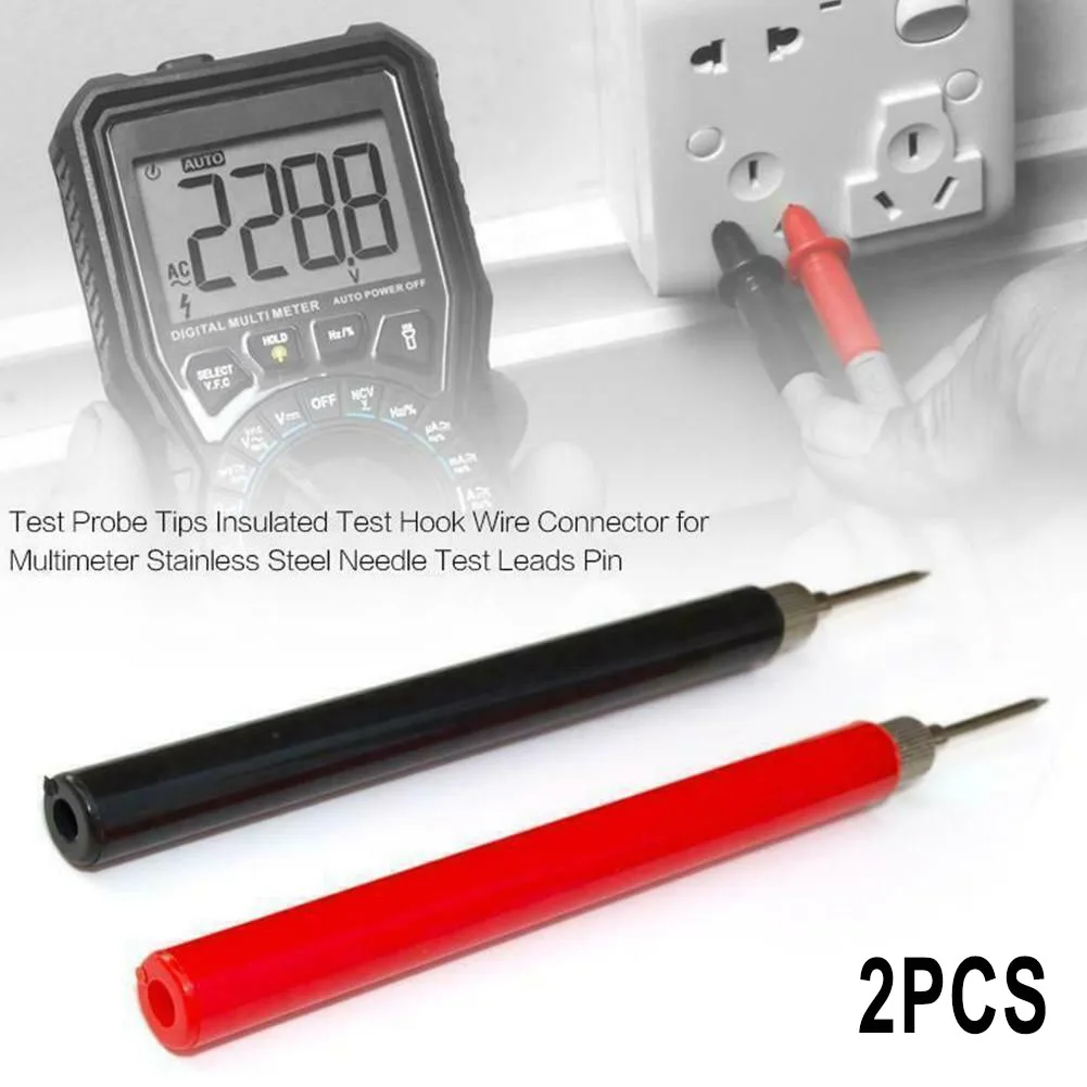 2PCS 128mm Multimeter Spring Test Probe Tip Insulated Test Hook Wire Connector Needles Electrical Probe Test Leads Accessories
2PCS 128mm Multimeter Spring Test Probe Tip Insulated Test Hook Wire Connector Needles Electrical Probe Test Leads Accessories