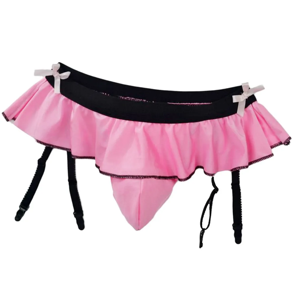 Thongs Skirt Men Sexy Fashion Ruffled Decor Briefs Thongs Suspender Sock Clip Underwear Sissy Panties Gay Male Underpants
Thongs Skirt Men Sexy Fashion Ruffled Decor Briefs Thongs Suspender Sock Clip Underwear Sissy Panties Gay Male Underpants