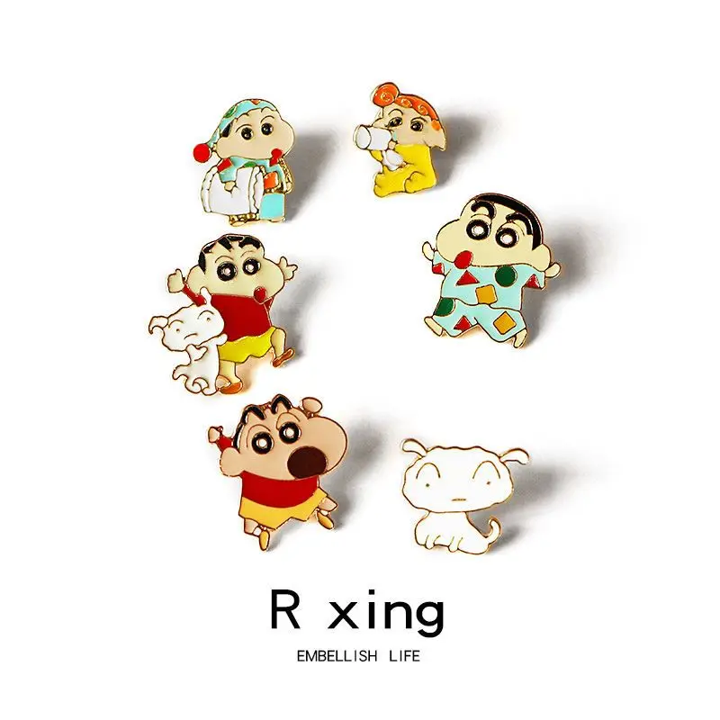 Classic Anime Crayon Shin-Chan Enamel Brooch Cartoon Figure Shin-Chan Kawaii Girls Boy Chain Badge for Clothing Accessories Gift
Classic Anime Crayon Shin-Chan Enamel Brooch Cartoon Figure Shin-Chan Kawaii Girls Boy Chain Badge for Clothing Accessories Gift