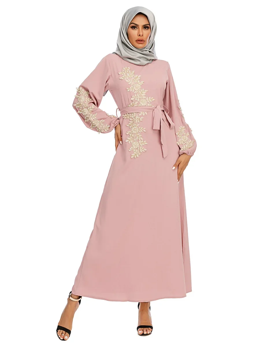 Autumn New 2 Pcs Muslim Sets Embroidery Abaya Dubai Turkey Muslim Dress+ Scarf Kaftan Islamic Dress Women Robe Suit 7 S47c1155b68104dce89025b9e35347d8bG