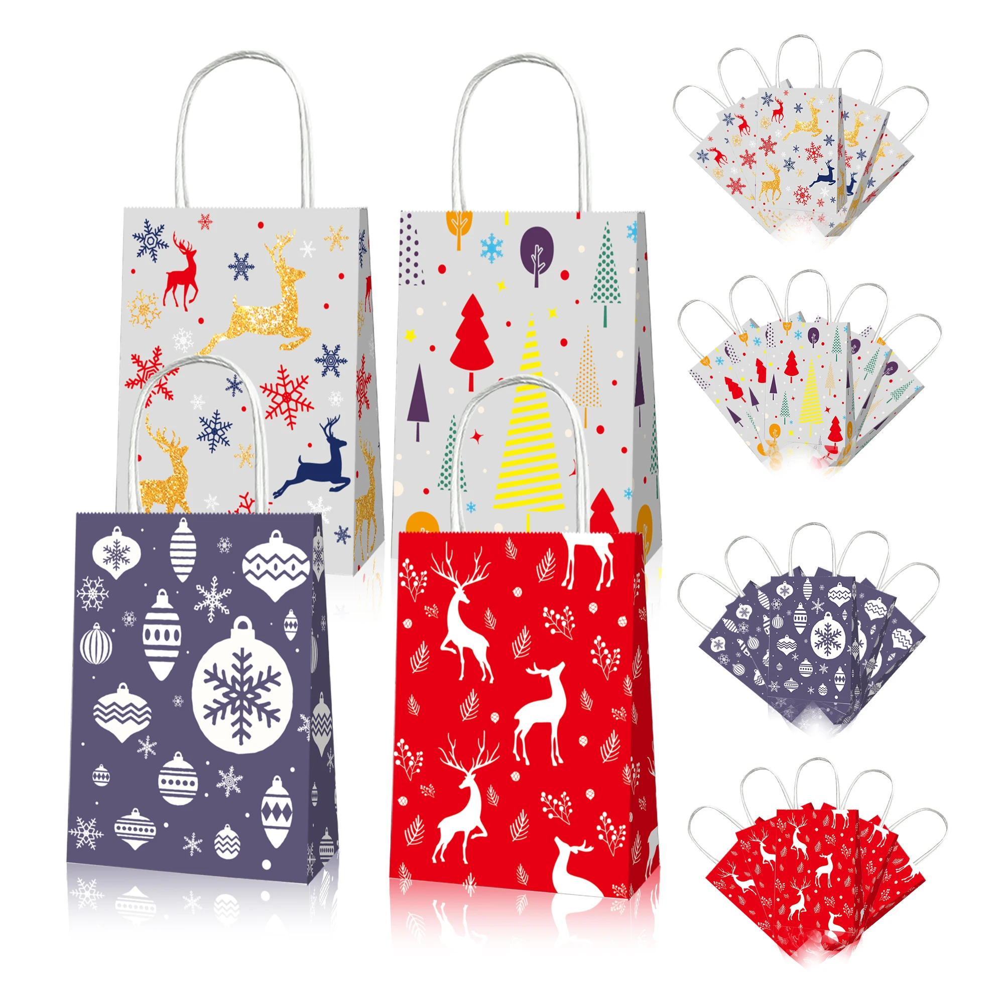 BD056 12Pcs Happy Xmas Snowflakes Deer Merry Christmas Party Portable Packing Paper Tote Kraft Gift Bags New Year Party Supplies
BD056 12Pcs Happy Xmas Snowflakes Deer Merry Christmas Party Portable Packing Paper Tote Kraft Gift Bags New Year Party Supplies