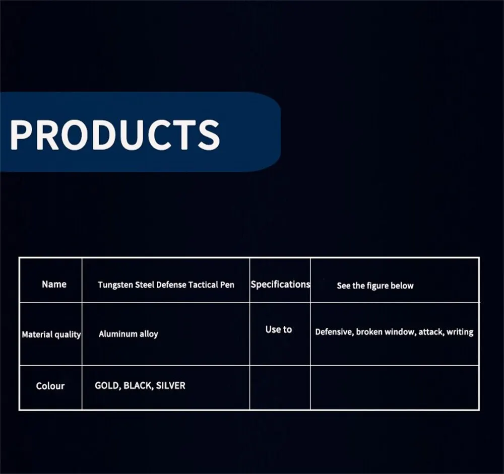 Multi Functional Tactical Pen High Quality Steel Anti Skid Portable Self Defence Pen Aluminium Glass Breaker Survival Tool 5 Mallzona S47c5f6024da84e8aba61c8d0425caaa9K Multi Functional Tactical Pen High Quality Steel Anti Skid Portable Self Defence Pen Aluminium Glass Breaker Survival Tool Mallzona