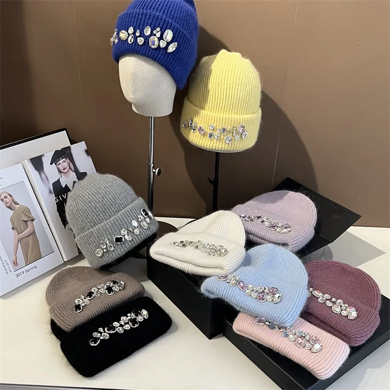 2022 winter new hot selling real rabbit fur hat women's knitted inlaid diamond beanie solid color adult beanie hat
2022 winter new hot selling real rabbit fur hat women's knitted inlaid diamond beanie solid color adult beanie hat