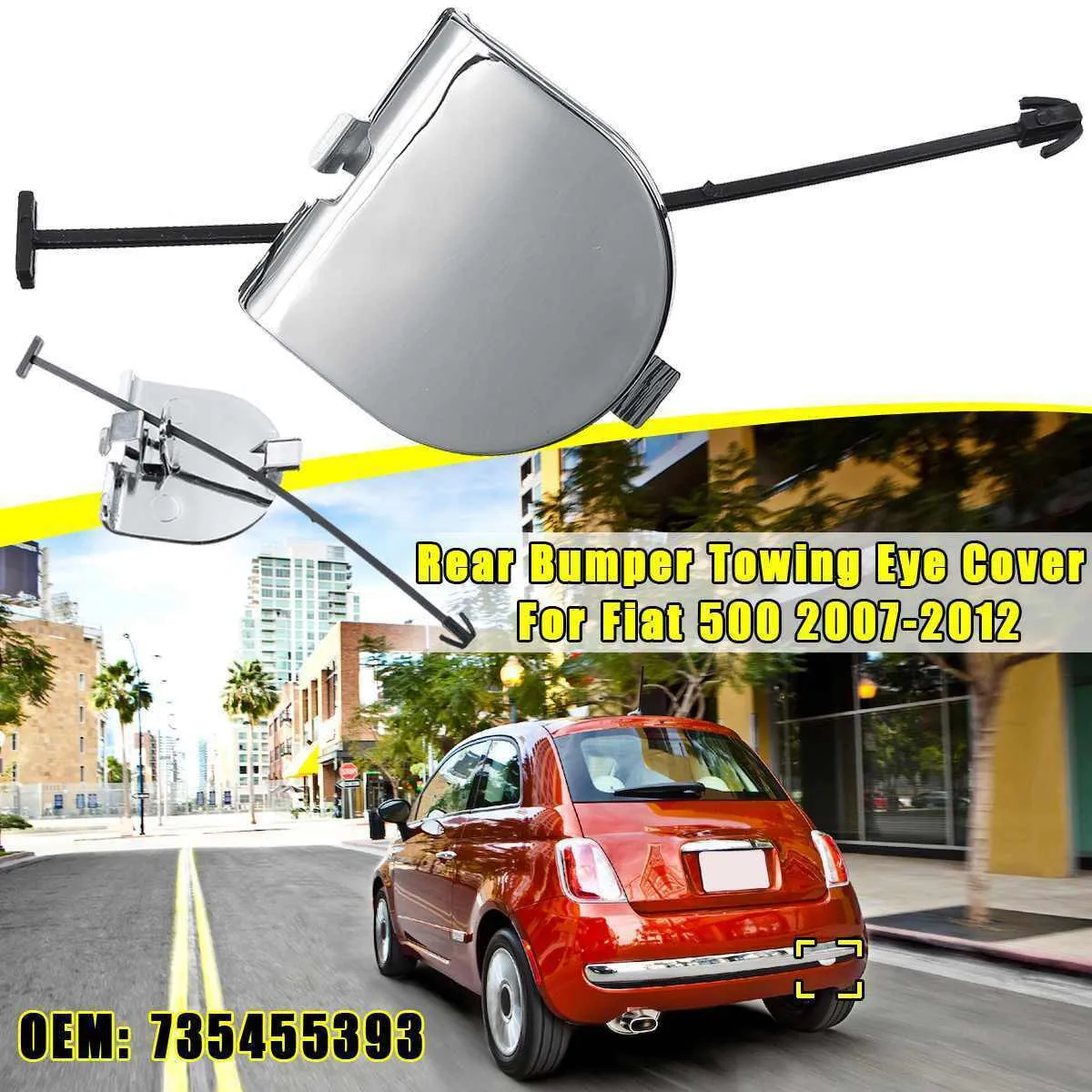 1pc Car Rear Bumper Towing Eye Cover Cap Full Chrome Traction For Fiat 500 2007 2008 2009 2010 2011 2012 735455393 Exterior Part
1pc Car Rear Bumper Towing Eye Cover Cap Full Chrome Traction For Fiat 500 2007 2008 2009 2010 2011 2012 735455393 Exterior Part