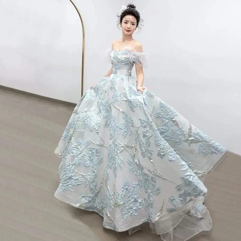 Harajpee Light Blue Banquet Evening Dress Women 2024 New 18 Year Old Adult Gift Dresses Slim Host Student Art Exam Host Vestido
Harajpee Light Blue Banquet Evening Dress Women 2024 New 18 Year Old Adult Gift Dresses Slim Host Student Art Exam Host Vestido