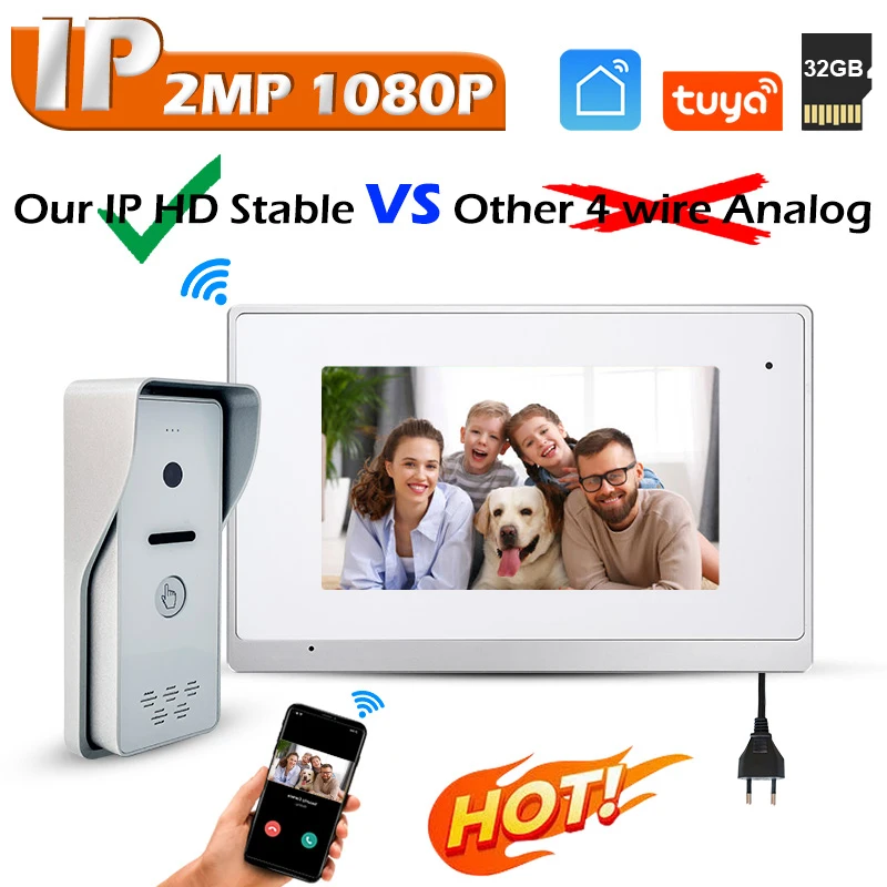 HD 1080P Video Intercom System WiFi Video Doorbell Door Phone for Home Night Vision TUYA APP
HD 1080P Video Intercom System WiFi Video Doorbell Door Phone for Home Night Vision TUYA APP