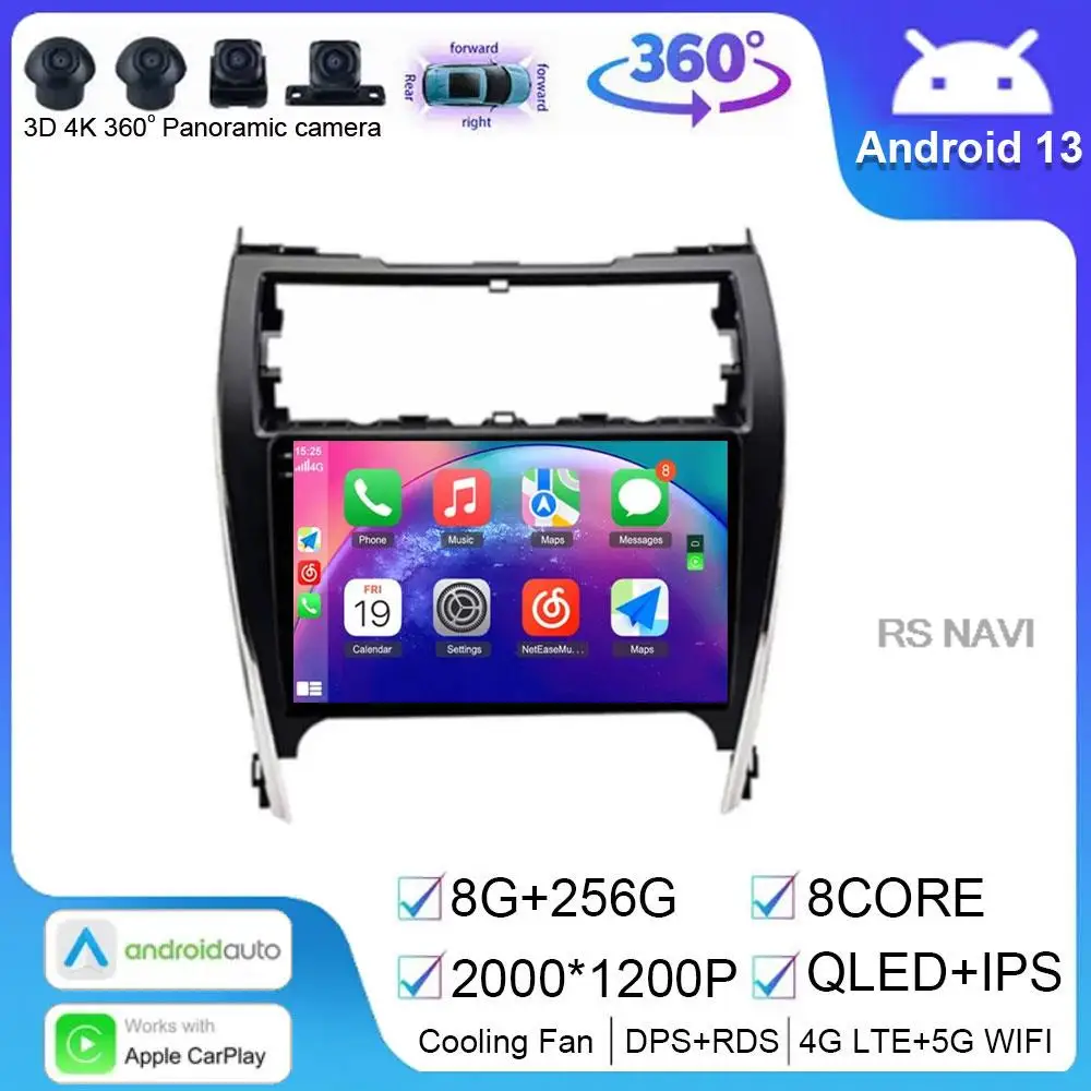 

Android 13 For Toyota Camry 7 XV 50 55 2012 - 2014 Auto Radio Multimedia Player QLED Screen Dash Cam WIFI High-performance WIFI