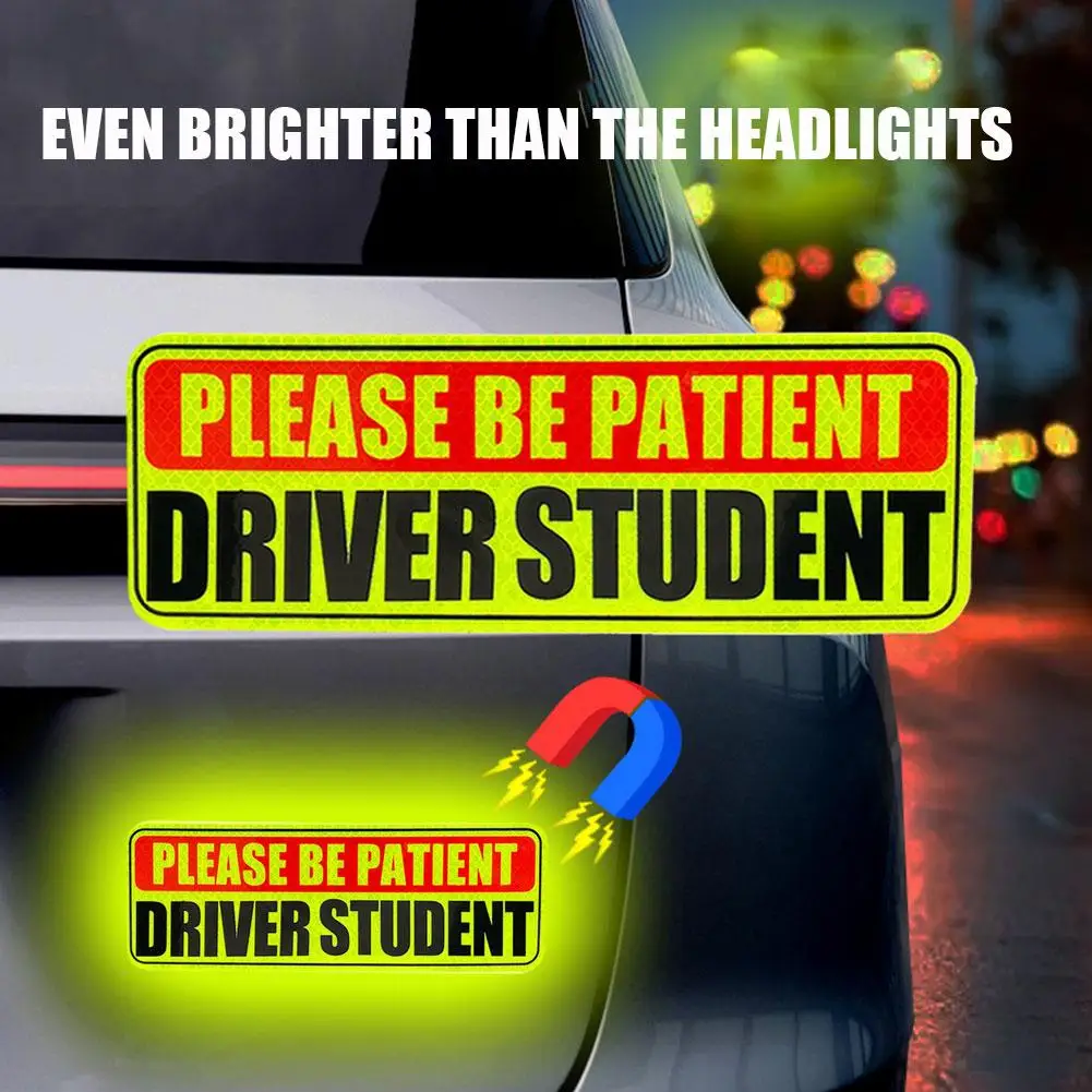 

Student Driver Magnet For Car Be Patient Student Driver Magnet Boys And Girls New Student Driver Sticker Warning Reflective O2D2