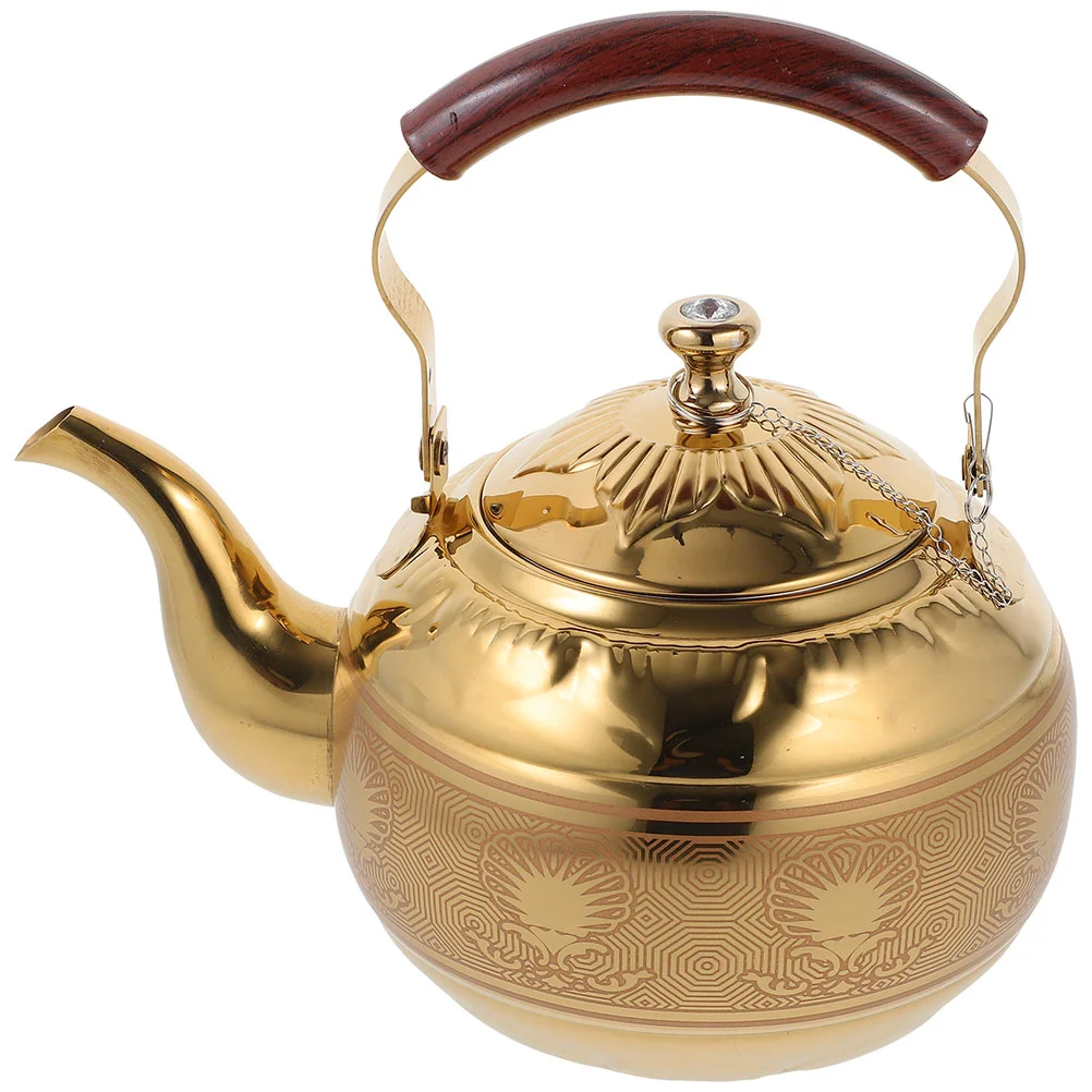 Stainless Steel Tea Kettle: 2L Retro Golden Stovetop Pot for Fast Boiling at Home or Office
Stainless Steel Tea Kettle: 2L Retro Golden Stovetop Pot for Fast Boiling at Home or Office