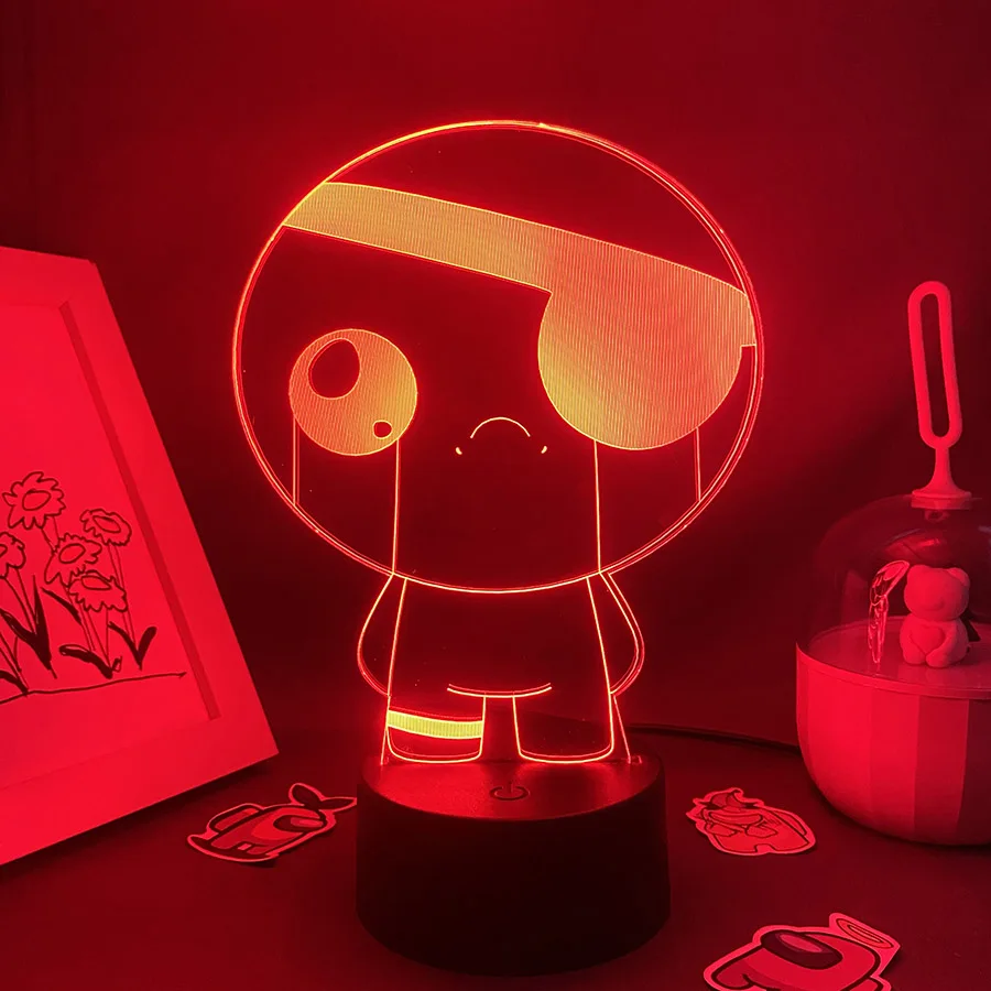 

Game The Binding of Isaac Rebirth Cain 3D Led Neon Nightlight Birthday Gift For Boyfriend Kid Bedroom Decor Cain Gamer Lava Lamp