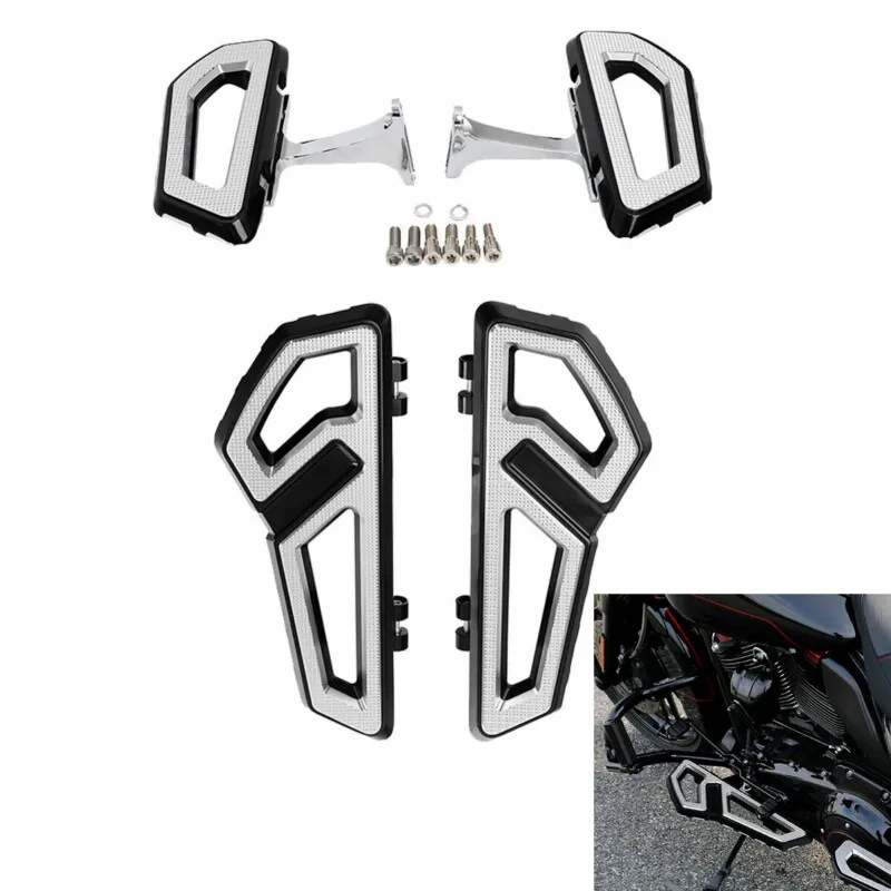 

Motorcycle Front Rear Driver Footboard Floorboard Pegs For Harley Touring Road King Glide Street Electra Glide 1993-2023