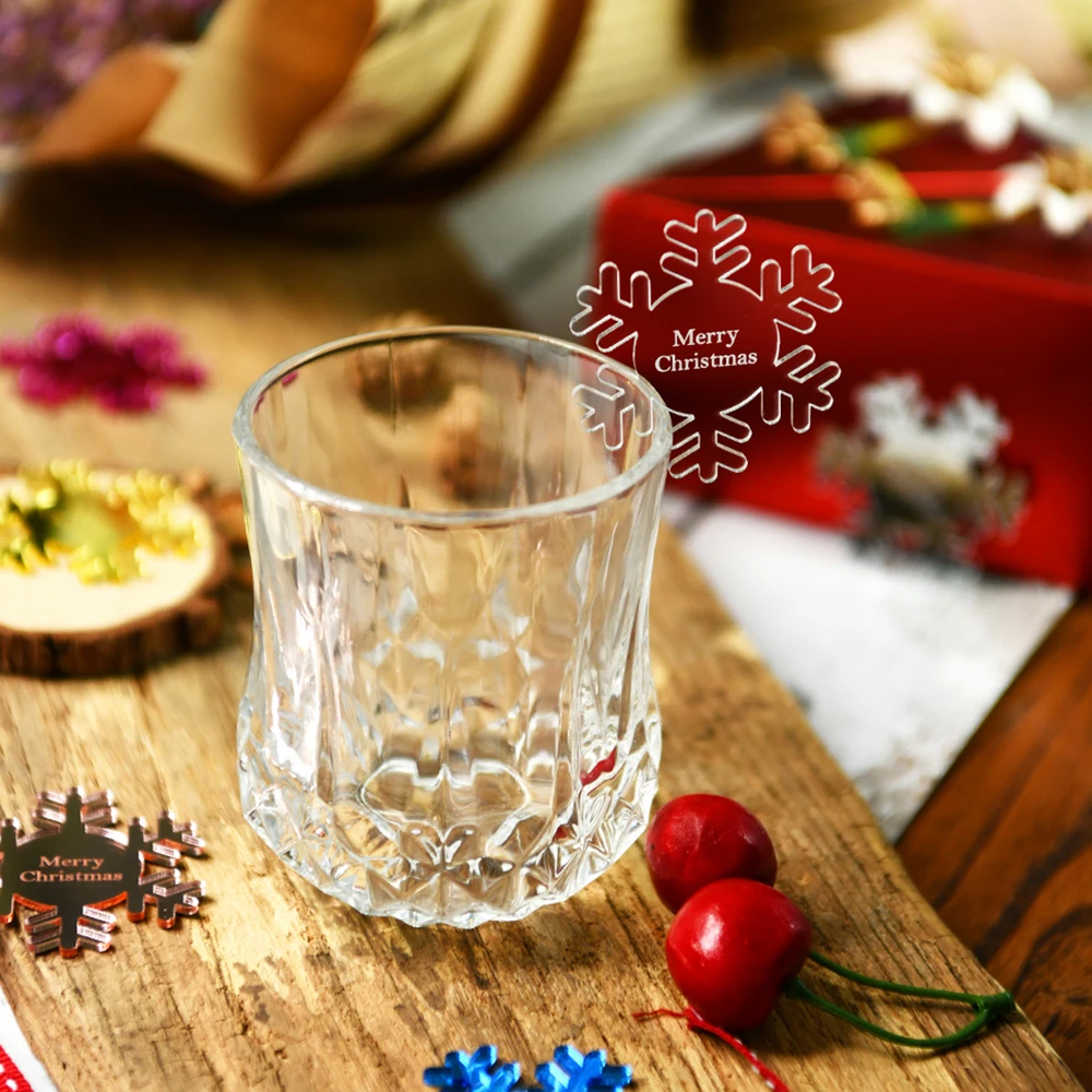 Personalized Acrylic Logo Transparent Carved Snowflake Christmas Decoration, Wine Glass Charms, Name Custom Gift
Personalized Acrylic Logo Transparent Carved Snowflake Christmas Decoration, Wine Glass Charms, Name Custom Gift