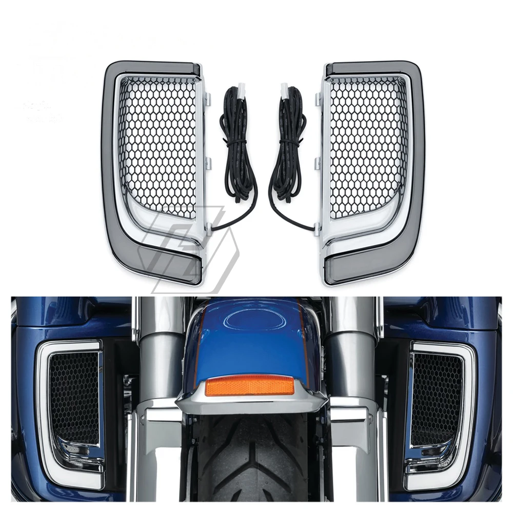 For Harley Touring and Trike Model 2014-2020 Motorcycle LED Fairing Lower Grills Turn Signal Light
For Harley Touring and Trike Model 2014-2020 Motorcycle LED Fairing Lower Grills Turn Signal Light