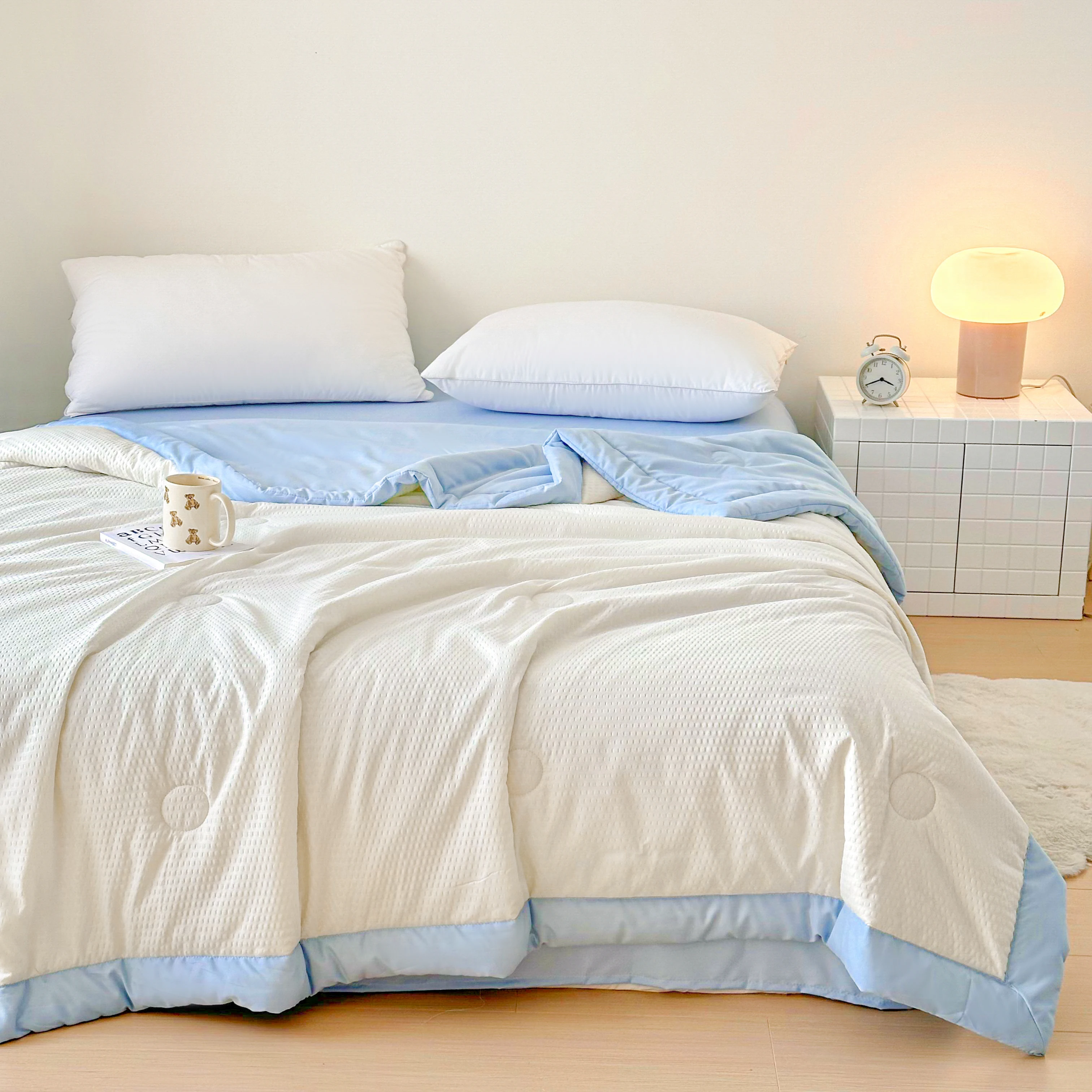 

YanYangTian Double-sided Air Conditioner Comforter Solid Summer Quilt Blanket bed cover seersucker quilt single double bedding