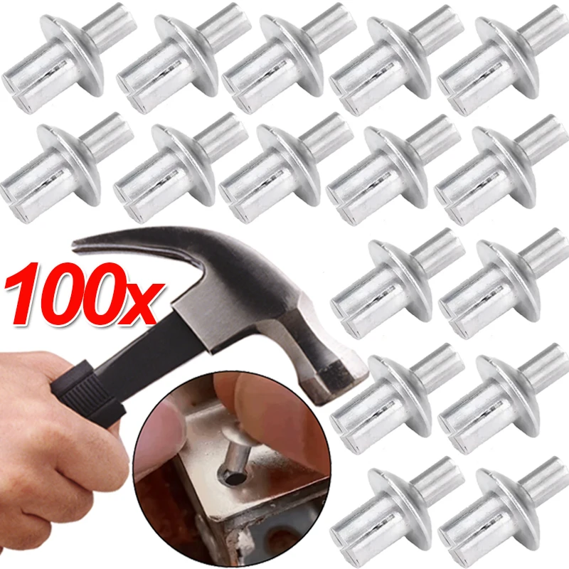 10/100PCS Tapping Expansion Screws Aluminum Alloy Hammer Drive Rivets Head Piercing Cabinet Fixing Nails Furniture Accessories
10/100PCS Tapping Expansion Screws Aluminum Alloy Hammer Drive Rivets Head Piercing Cabinet Fixing Nails Furniture Accessories