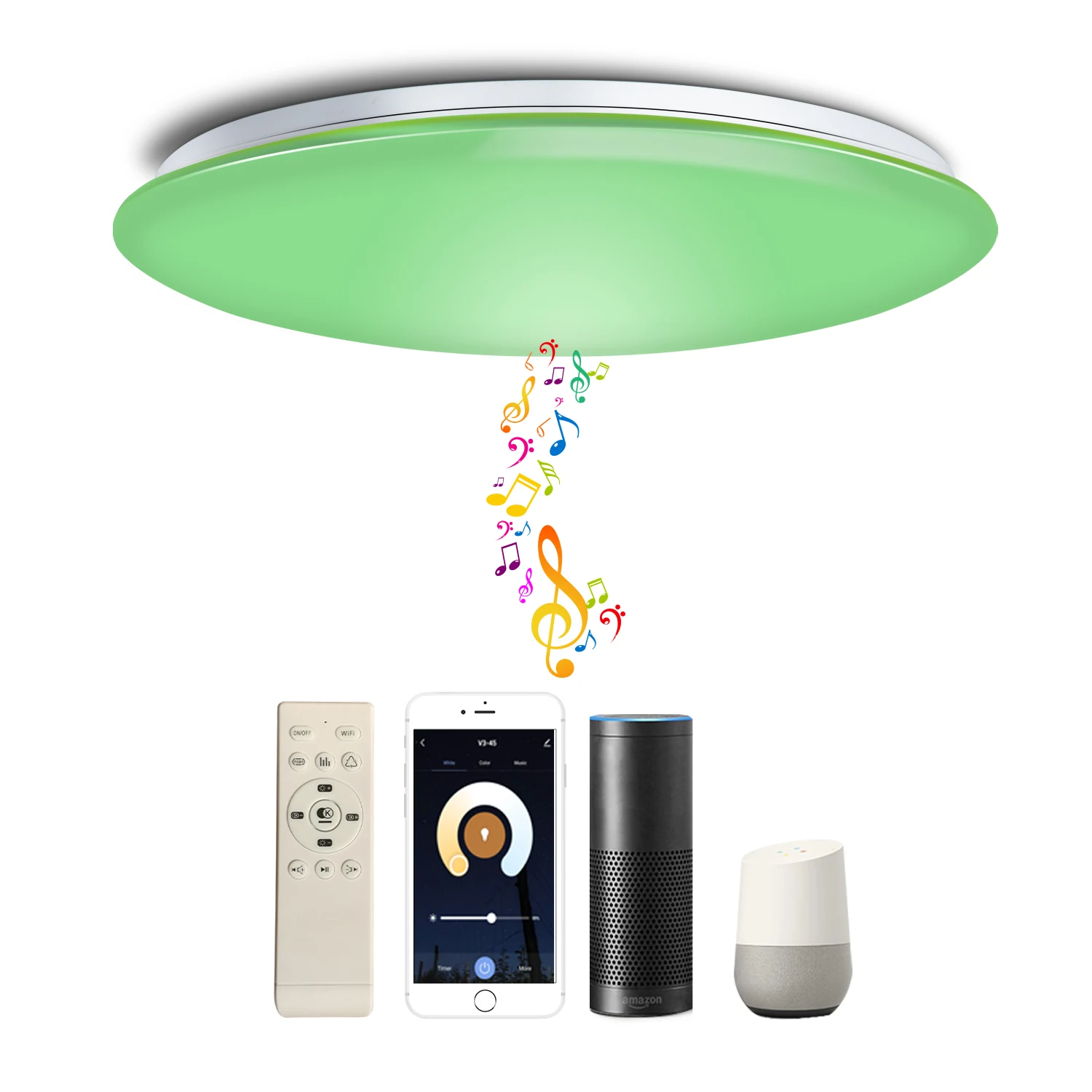 Modern Wifi Smart LED Ceiling Lights With Bluetooth Speaker Compatible With Alexa Google Home For Kid Girl Bedroom Kitchen Room
Modern Wifi Smart LED Ceiling Lights With Bluetooth Speaker Compatible With Alexa Google Home For Kid Girl Bedroom Kitchen Room